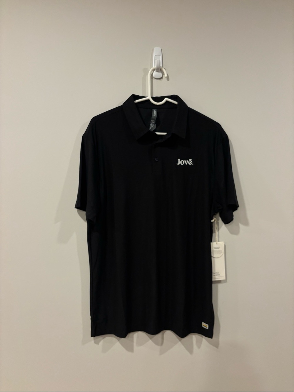 NWT Vuori Strato Tech Polo Black Men's Medium Company Embroidered